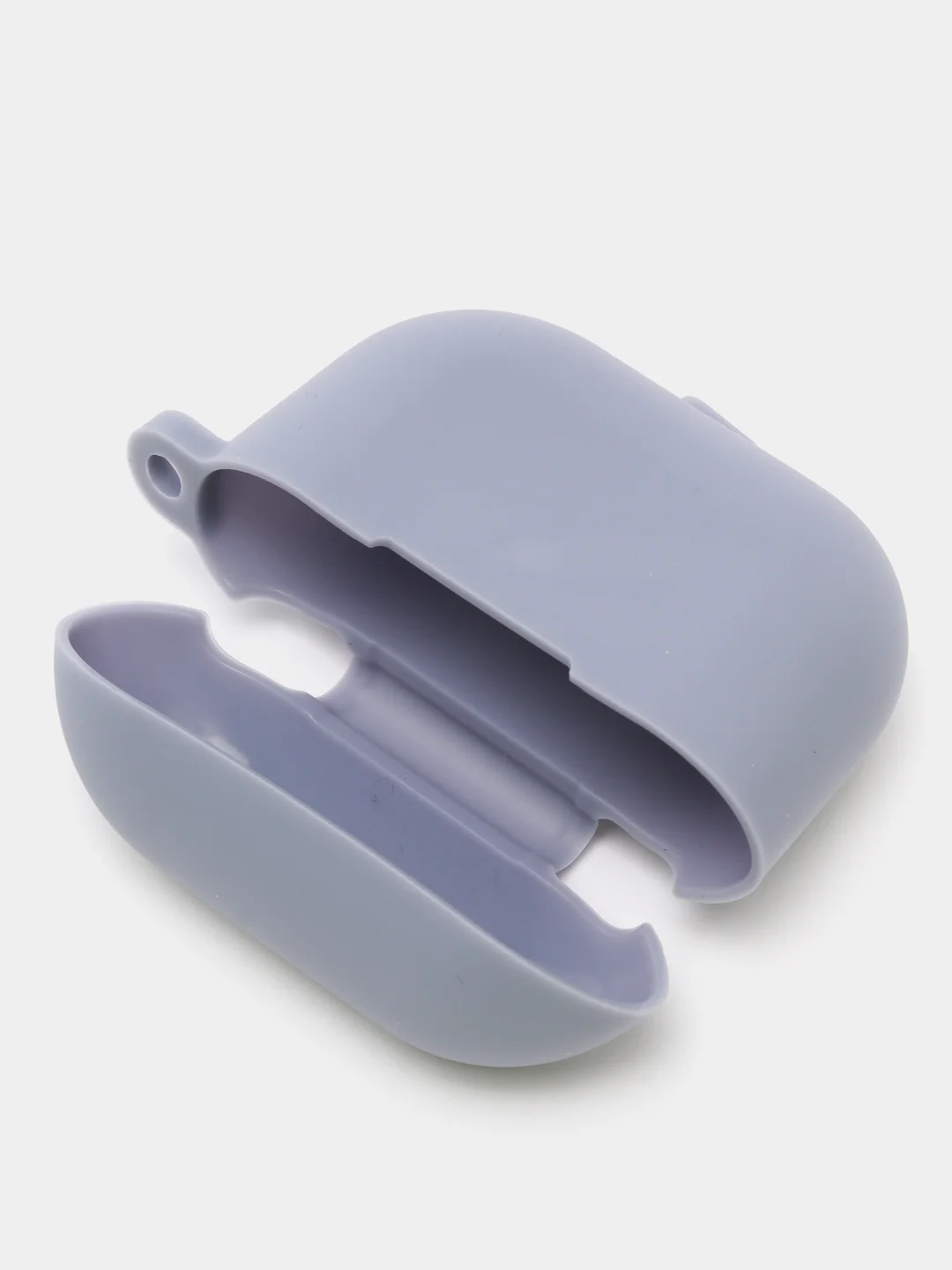 Сиреневый силиконовый чехол для наушников Apple Airpods 3 с карабином в комплекте
