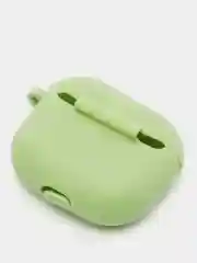 Лайм силиконовый чехол для наушников Apple Airpods 3 с карабином в комплекте