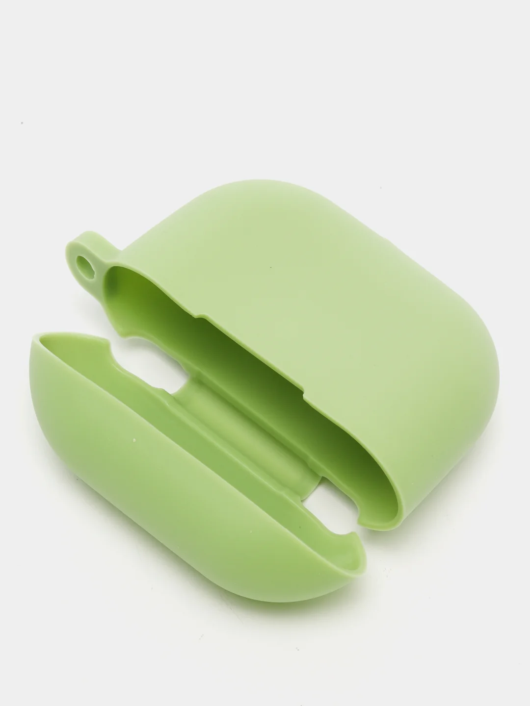 Лайм силиконовый чехол для наушников Apple Airpods 3 с карабином в комплекте