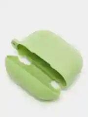 Лайм силиконовый чехол для наушников Apple Airpods 3 с карабином в комплекте