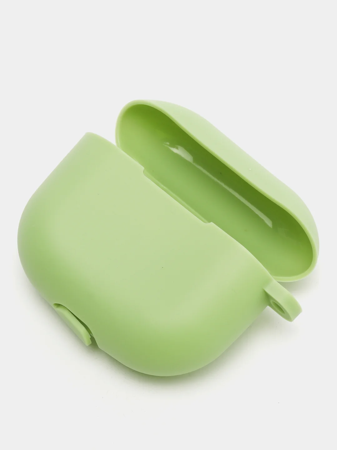 Лайм силиконовый чехол для наушников Apple Airpods 3 с карабином в комплекте