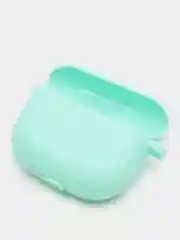 Бирюзовый силиконовый чехол для наушников Apple Airpods 3 с карабином в комплекте