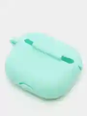 Бирюзовый силиконовый чехол для наушников Apple Airpods 3 с карабином в комплекте