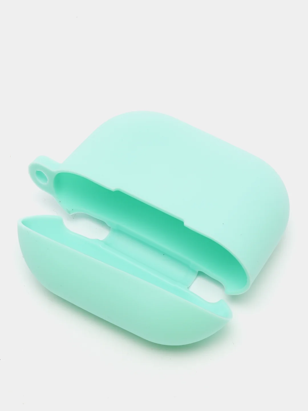 Бирюзовый силиконовый чехол для наушников Apple Airpods 3 с карабином в комплекте