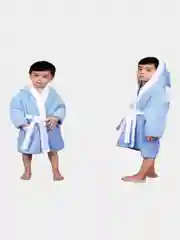 Голубой халат махровый детский, хлопок, 4 цвета