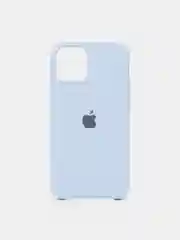 Голубой чехол силиконовый на iPhone 12 / 12 Pro