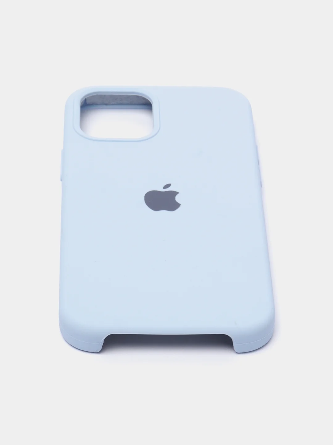 Голубой чехол силиконовый на iPhone 12 / 12 Pro