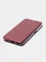 Багровый чехол книжка Samsung Galaxy A03S с функцией подставки
