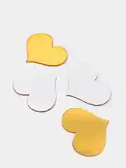 Золотистый хаки наклейка сердце зеркальная, 10шт, 2,5х2 см