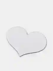 Белый наклейка сердце зеркальная, 10шт, 2,5х2 см