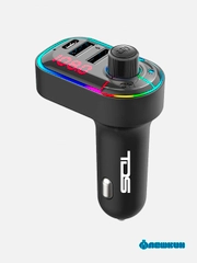 Автомобильный FM-трансмиттер модулятор TDS CAF12 RGB BT5.0 c функцией зарядки смартфона