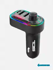 Автомобильный FM-трансмиттер модулятор TDS CAF12 RGB BT5.0 c функцией зарядки смартфона