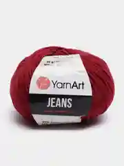 Красный пряжа YarnArt Jeans Ярнарт Джинс