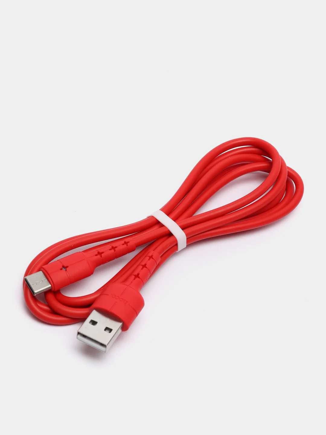 Красный кабель USB - Type C HOCO X30, силиконовый