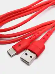 Красный кабель USB - Type C HOCO X30, силиконовый