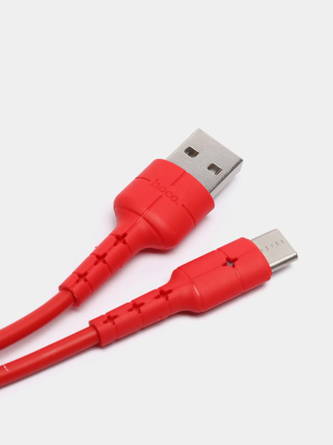 Красный кабель USB - Type C HOCO X30, силиконовый