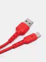 Красный кабель USB - Type C HOCO X30, силиконовый