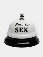 Звонок настольный Ring for a sex, 7,5 х 7,5 х 6,5 см, белый