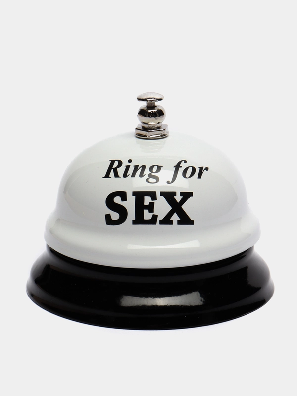 Звонок настольный Ring for a sex, 7,5 х 7,5 х 6,5 см, белый