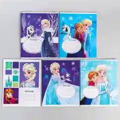 Черный тетрадь "Холодное сердце", 12 листов, линейка