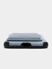 Светло-синий магнитный чехол MagSafe для iPhone 13/12/11 Pro Max/Mini/XR/7/8 с углеродной текстурой