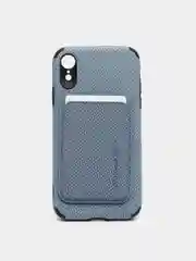 Светло-синий магнитный чехол MagSafe для iPhone 13/12/11 Pro Max/Mini/XR/7/8 с углеродной текстурой