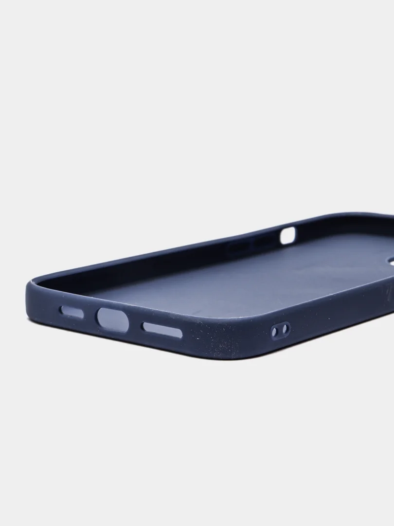 Темно-синий чехол iPhone 7/8 SE(2020), 7+/8+, XR, 11, 12 mini, 12/12 pro, 12 pro max, силиконовый