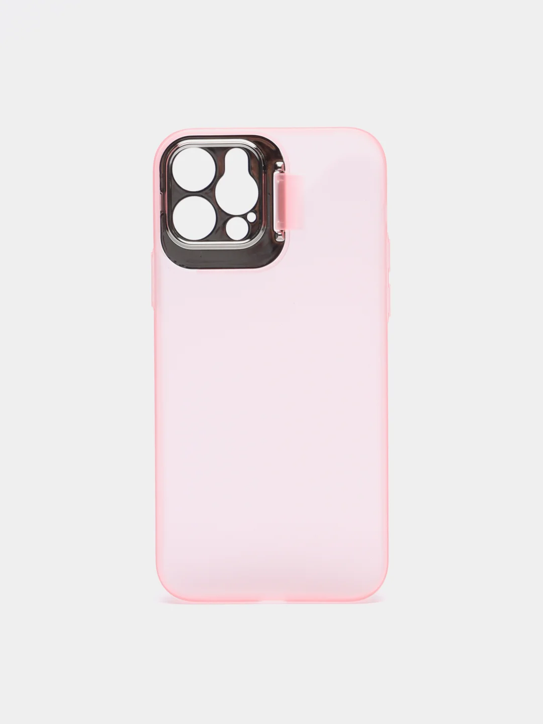 Розовый чехол для iPhone 12 Pro пластиковый матовый ультратонкий с защитой камеры