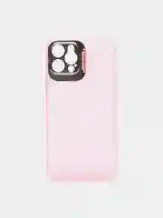 Розовый чехол для iPhone 12 Pro пластиковый матовый ультратонкий  с защитой камеры