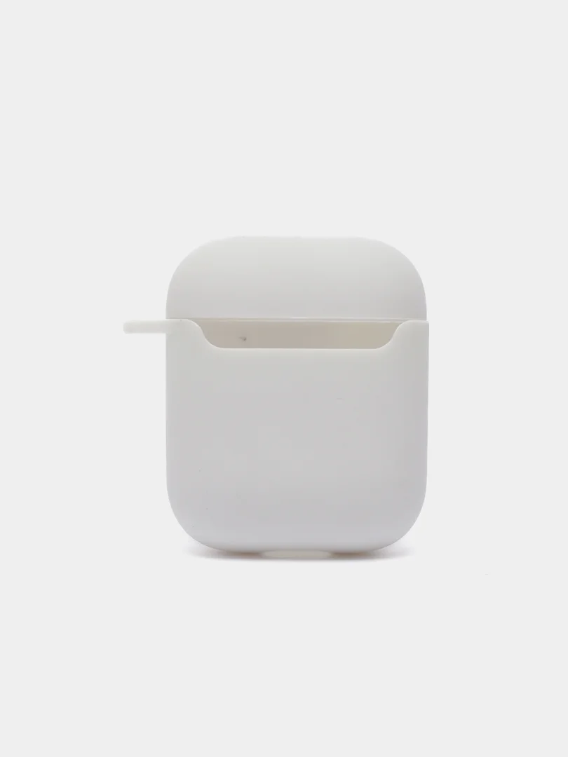 Хром силиконовый чехол для наушников Apple Airpods 1, 2. с принтом Nike, Nasa (Найк, Наса))