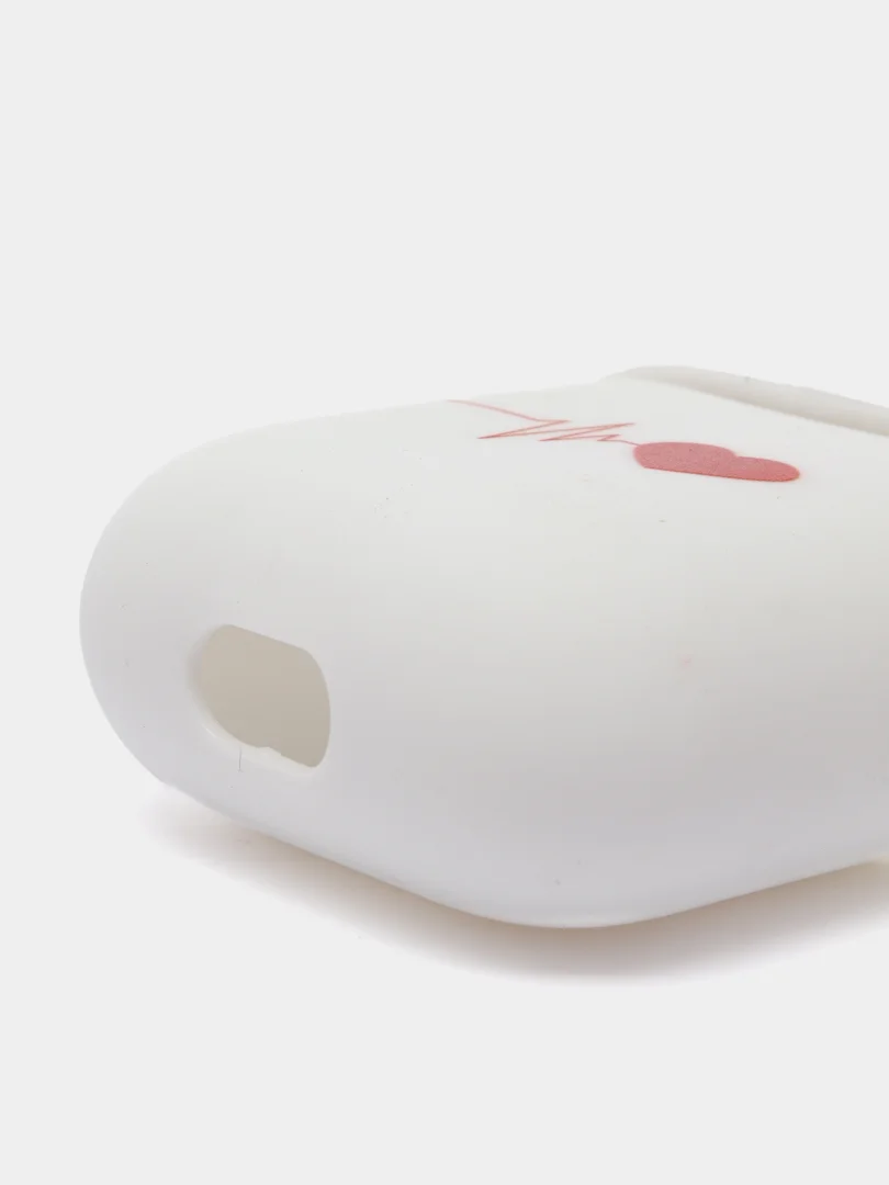 Хром силиконовый чехол для наушников Apple Airpods 1, 2. с принтом Nike, Nasa (Найк, Наса))