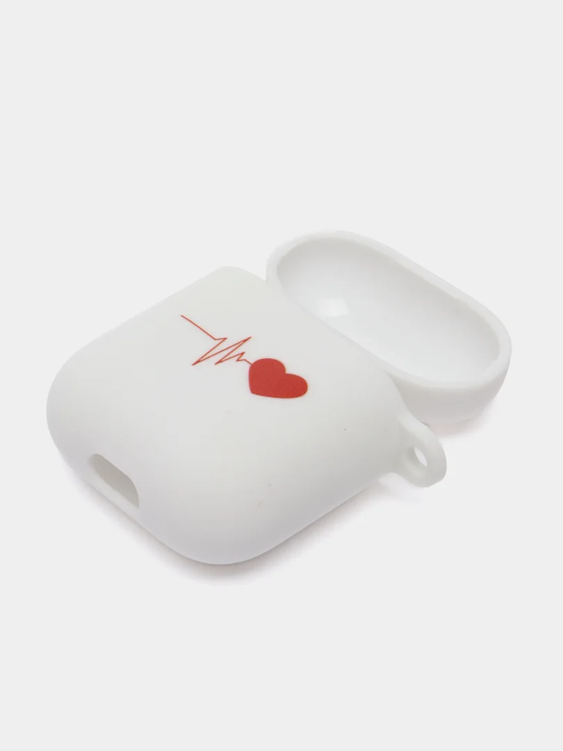 Хром силиконовый чехол для наушников Apple Airpods 1, 2. с принтом Nike, Nasa (Найк, Наса))