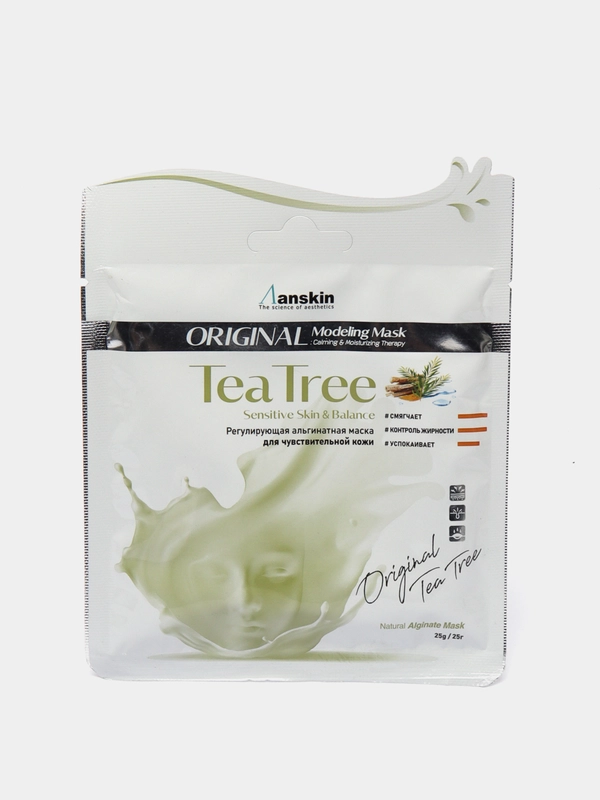 Маска для лица альгинатная с чайным деревом Teatree Modeling Mask ANSKIN, 25г