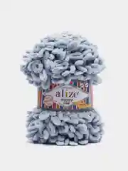 Серый металлик puffy Fine Alize пряжа маленькими петельками