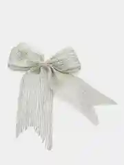 Серый бант из джута, декоративный