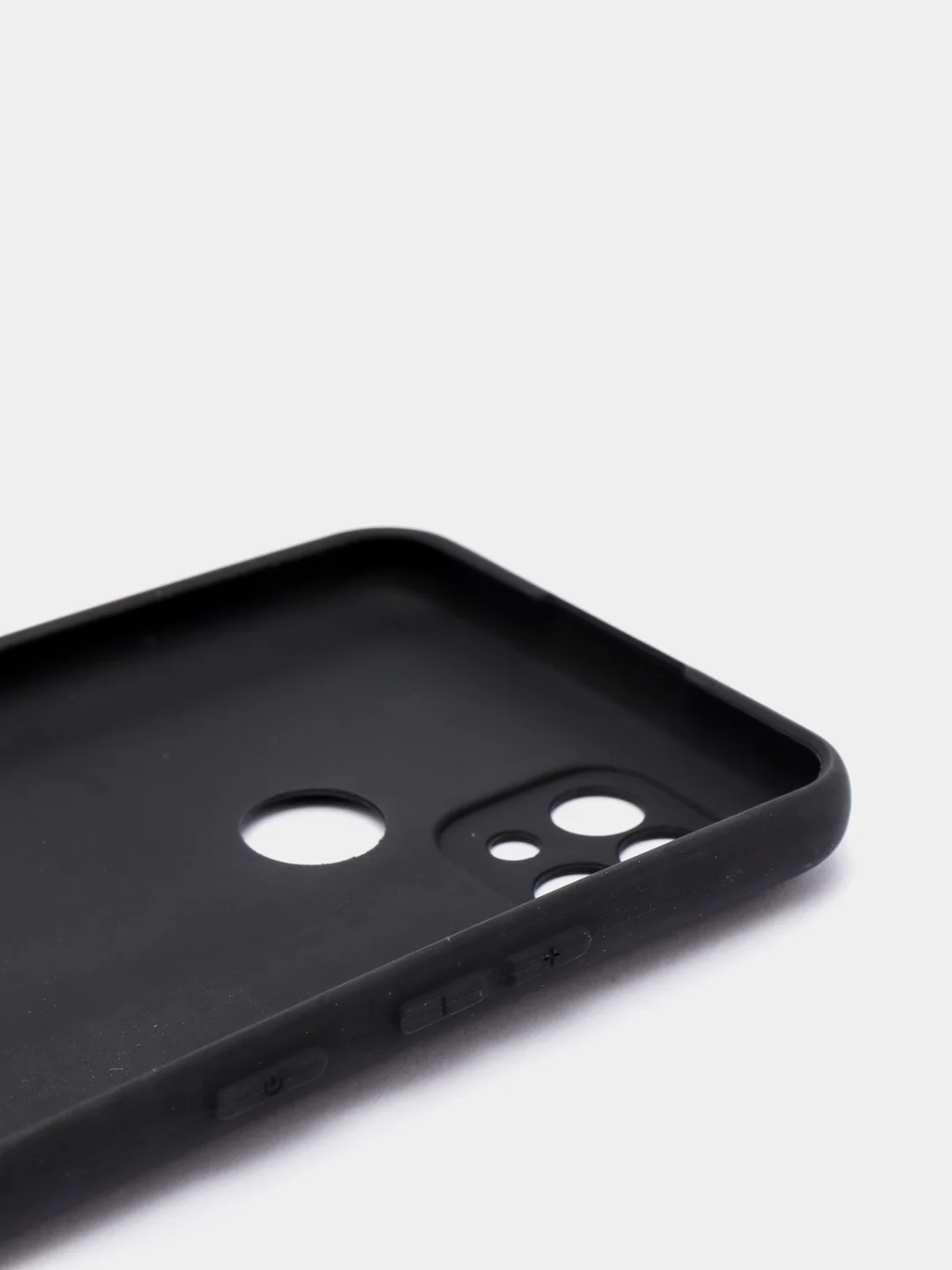Черный чехол для Realme C21 силиконовый матовый однотонный
