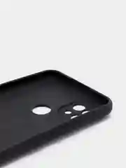 Черный чехол для Realme C21 силиконовый матовый однотонный