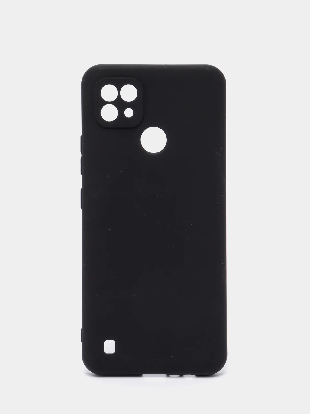 Черный чехол для Realme C21 силиконовый матовый однотонный