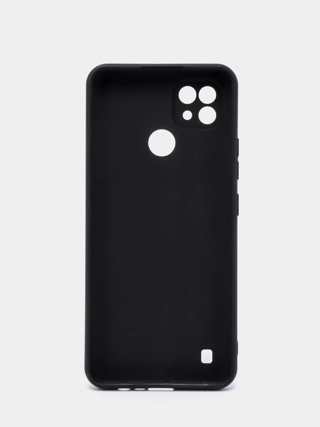 Черный чехол для Realme C21 силиконовый матовый однотонный
