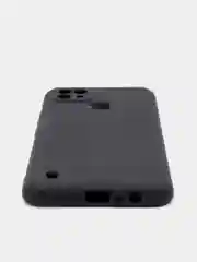Черный чехол для Realme C21 силиконовый матовый однотонный