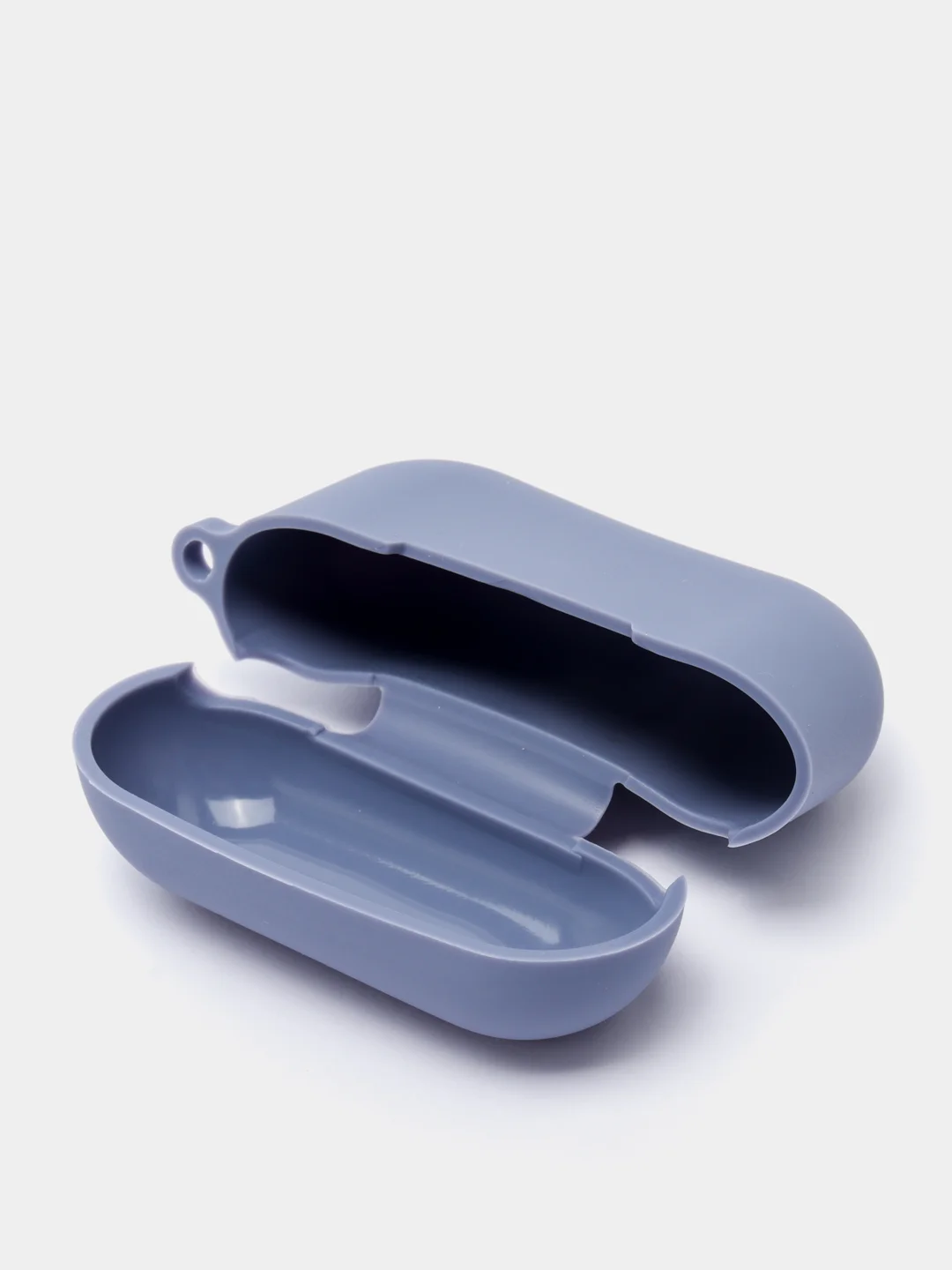 Синий меланж силиконовый чехол для наушников Apple Airpods Pro, Airpods