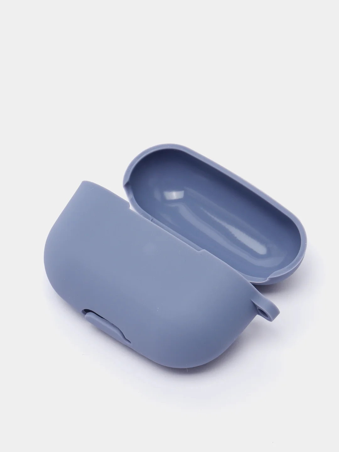 Синий меланж силиконовый чехол для наушников Apple Airpods Pro, Airpods