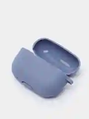 Синий меланж силиконовый чехол для наушников Apple Airpods Pro, Airpods