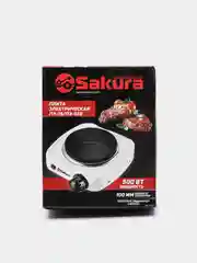 Белый плитка электрическая Sakura ПЭ-05, 500 Вт, 100 мм