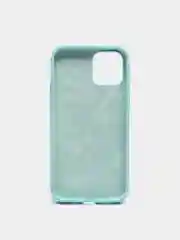 Мятный чехол на iPhone X, XS, XR, 7, 8, se, 12, 12 Pro, Mini, Max silicone case, закрытый низ, бархат внутри