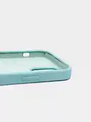 Мятный чехол на iPhone X, XS, XR, 7, 8, se, 12, 12 Pro, Mini, Max silicone case, закрытый низ, бархат внутри