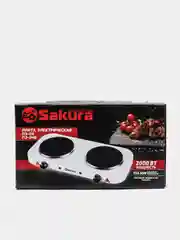 Белый плитка электрическая Sakura ПЭ-04, 2000Вт 154/154 мм, 2 конф/диск