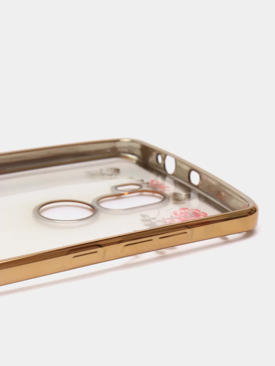 Золотой силиконовый чехол Xiaomi Mi 5s Plus, прозрачный, с окантовкой и стразами