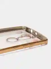 Золотой силиконовый чехол Xiaomi Mi 5s Plus, прозрачный, с окантовкой и стразами