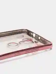 Коралловый меланж силиконовый чехол Xiaomi Mi 5s Plus, прозрачный, с окантовкой и стразами